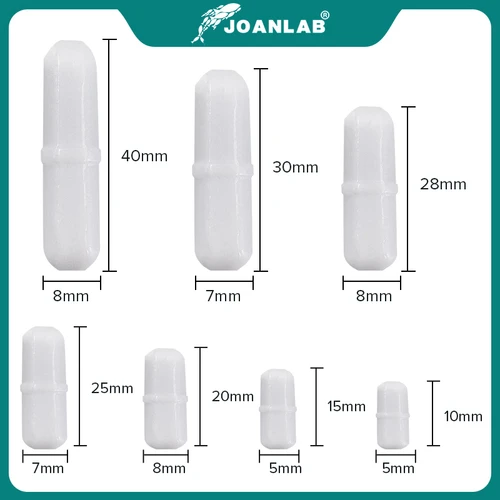 Imagen 2 del producto JOANLAB tienda oficial agitador magnético tamaño de barra 15mm 20mm 25mm 28mm 30mm 35mm PTFE agitador magnético mezclador barras agitadoras 10 Uds