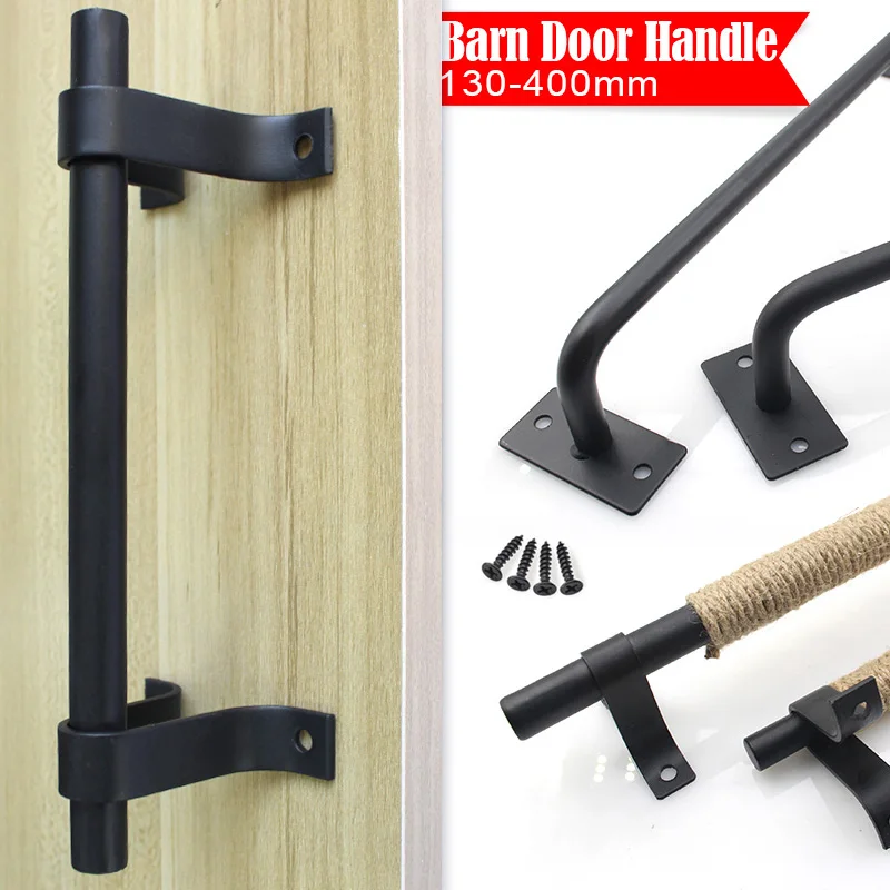 

Black Barn Door Handle Kitchen Furniture Closet Warehouse Sliding Knob Simple Wooden Wardrobe Cabinet Pull Drawer Classical Pens