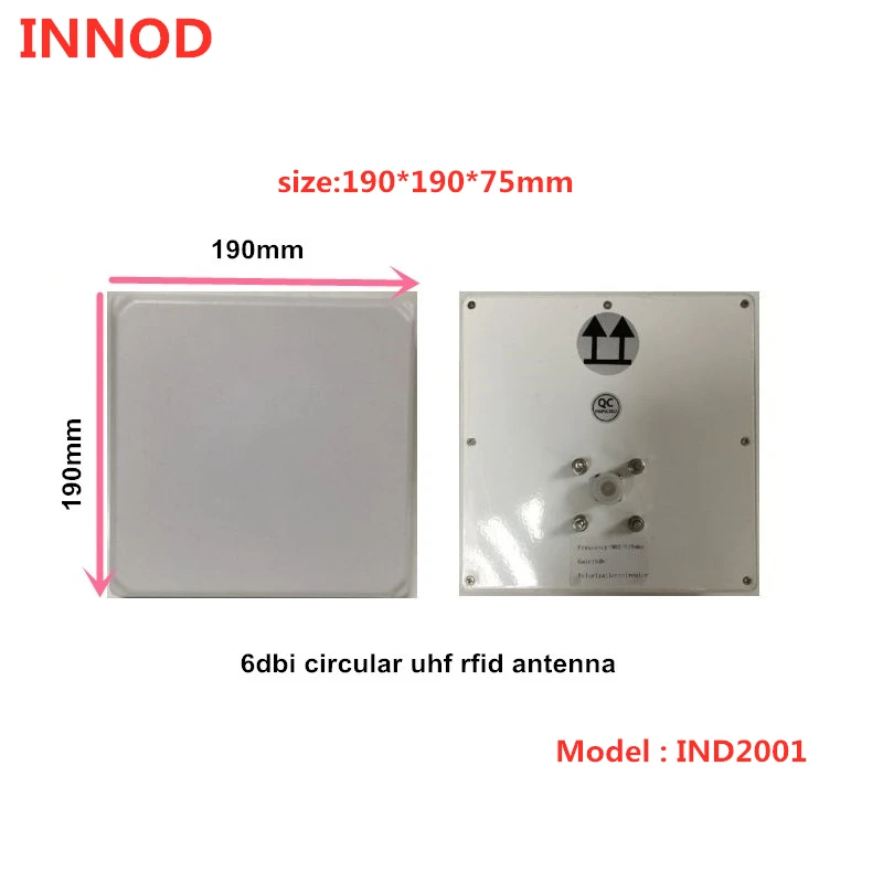 902-928 / 865-868MHZ rfid uhf antenna 3-10m read range 6dBi Circular Polarization low price passive rfid antenna