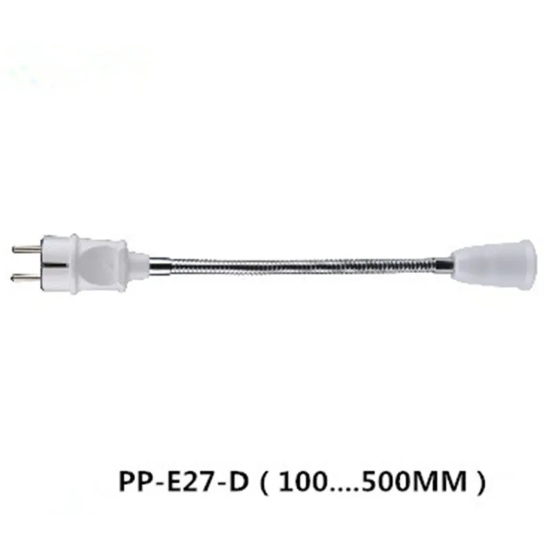 White EU to E27 LED Light Conversion LampHolder European Germany France Plug Bulb Socket Converter Rotary Lamp Base 10CM