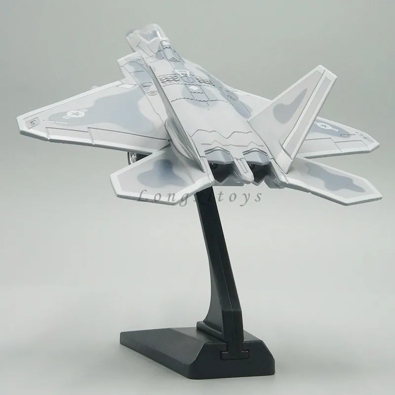 1:87 Diecast Plane Model US F-22 Raptor Jet Fighter Pull Back Toy With Sound & Light