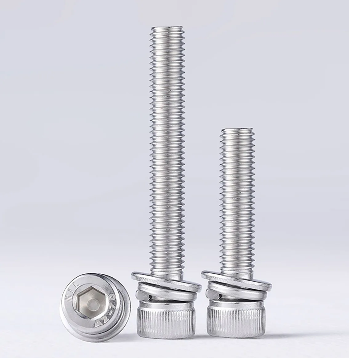 M2.5-M8 Hexagon Hex Socket Head Cap Three Combination Bolts 304 Stainless Steel Knurled Cylinder Allen With Washer Sems Screw