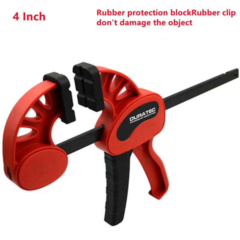 1-10 Pcs 4 Inches  Woodworking F Type Clamps Quick Ratchet Clamp Heavy Duty Woodworking Bar Clamp Kit DIY Hand Tool