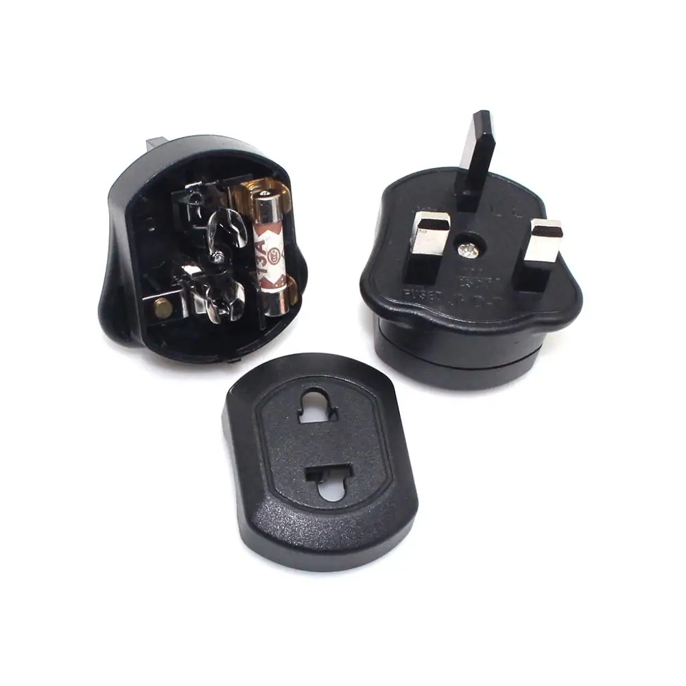 UK Travel Adapter with Fuse.EU China Canada Japan Thailand Plug to BS1363A plug,IEC Type G UK plug to US Outlet receptacle