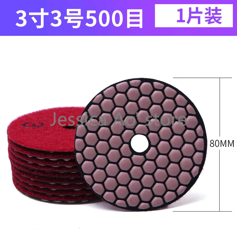 

3pcs 50-2000Grit 80mm Power Tools Angle Grinder Dry Grinding Disc Granite Marble Polishing Pad Diamond Water Grinding Plate