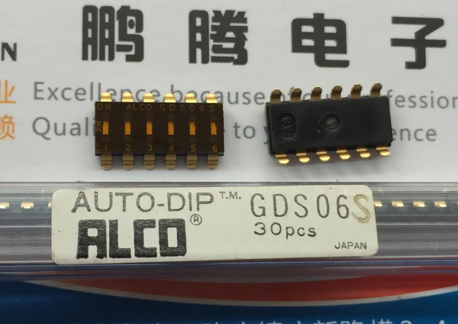 1PCS Original Japanese Alco GDS06S DIP SW Switch 6 Ping Dial Code 2.54 Pin Film Patch