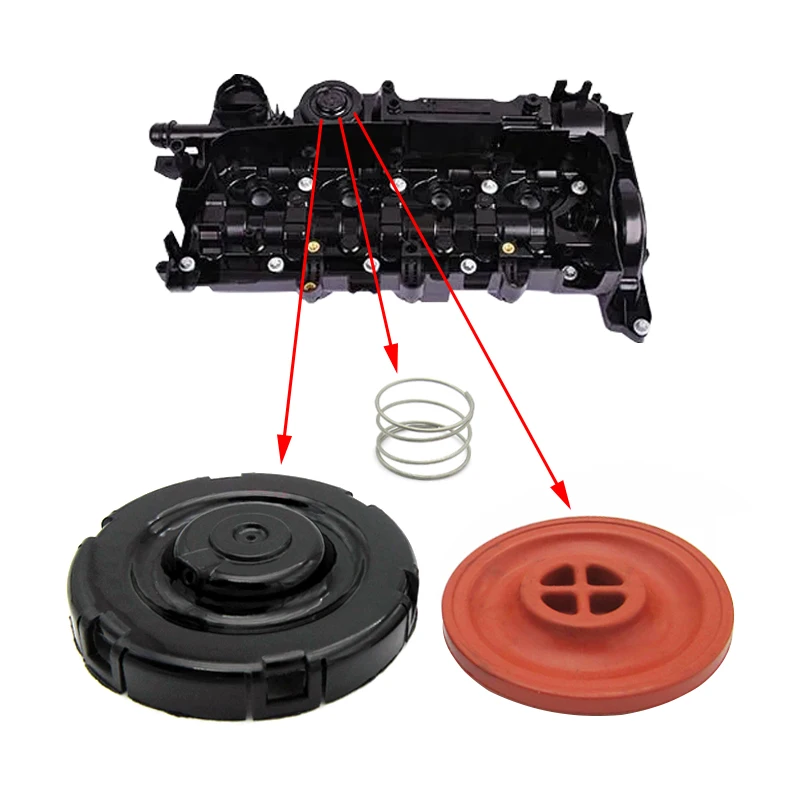 Diaphragm Membrane Seal Rocker Cover PCV Valve Kit for BMW 1 3 4 5 X1 X3 X5 F25 F15 F85 E84 F07 F10 F11 F36 F32 F82 2.0L Diesel