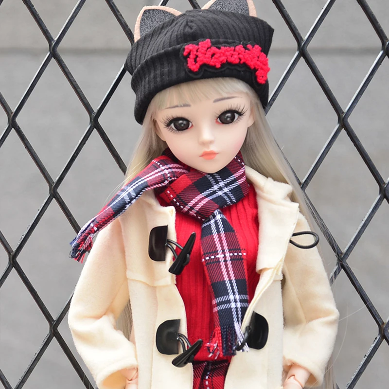 UCanaan BJD Doll 60CM 1/3 Fashion Girls SD Dolls 18 Ball Jointed Doll With Outfits Clothes Set Shoes Wig Makeup Children Toys