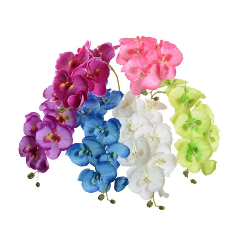 300pcs Artificial Silk Flower Wedding Decor Phalaenopsis Butterfly Orchid Pot New Arrivals Free Shipping