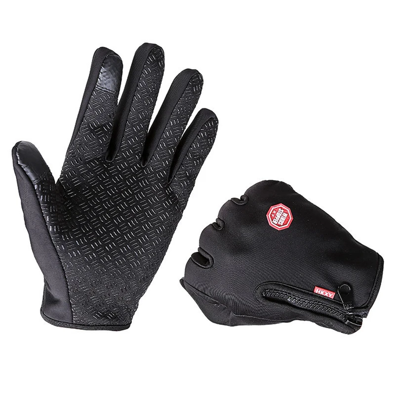 Guantes de invierno para ciclismo para hombre y mujer, manoplas impermeables a prueba de viento con pantalla táctil, cálidas, para clima frío,