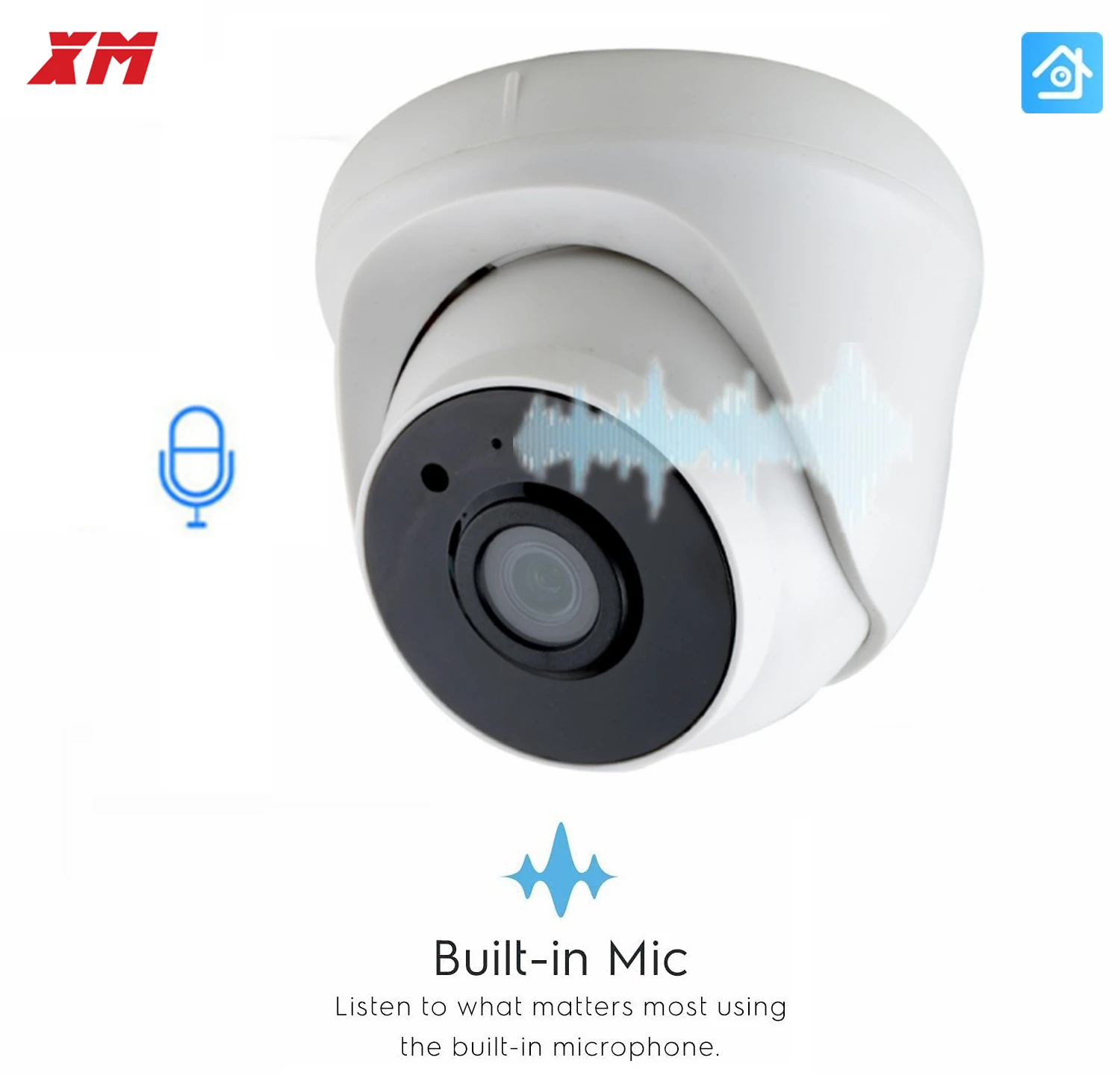 4K XMeye 8Mp Ip Camera Poe Ai Face Detection Cctv Security Cameras H.265 indoor Audio Video Surveillance For Nvr System