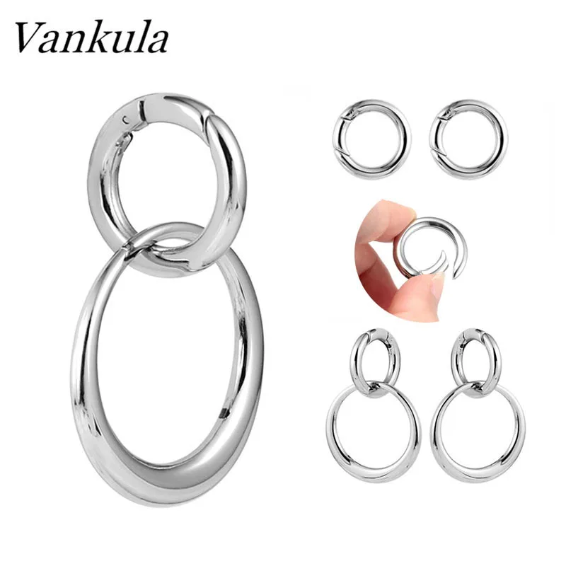 Vankula 316L Stainless Steel Ear Plug Tunnels Snap Hook Body Piercing  Ear Gauges Expander Stone Ear Weights Pair Selling