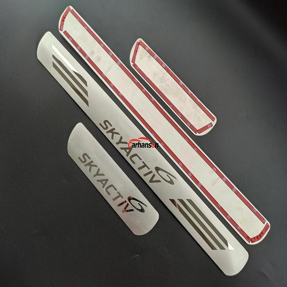 For Mazda 6 Atenza Car Styling Sticker Stainless Steel Door Sill Strip Accessories Scuff Plate Pedal 2020 2016 2017 2018 2019