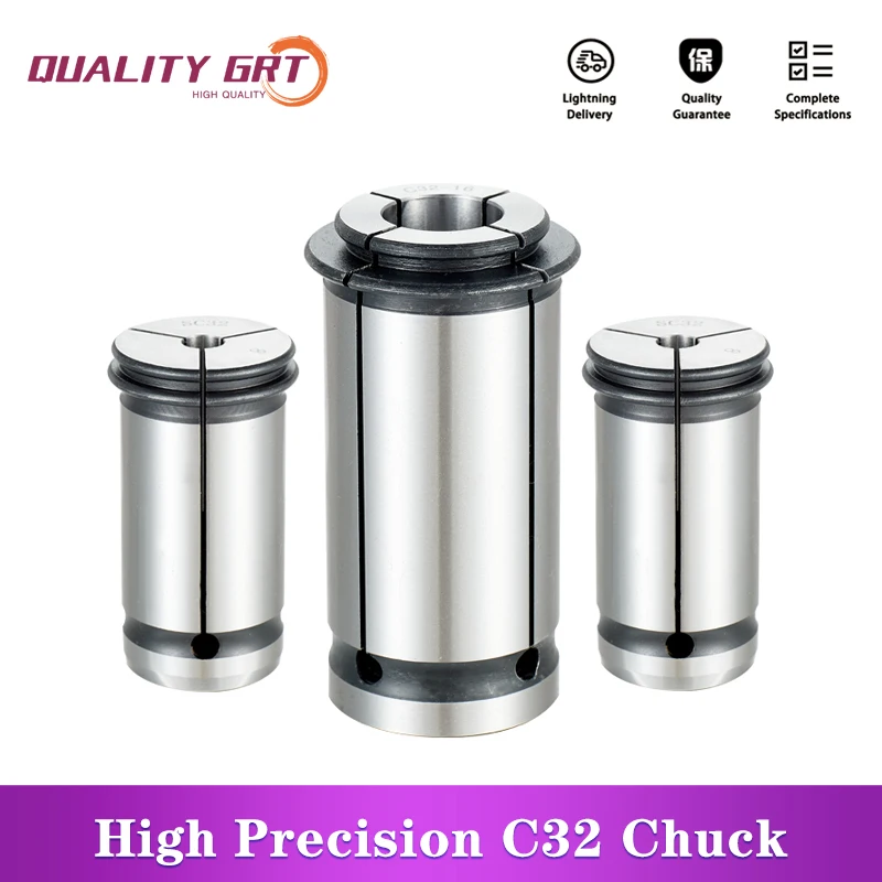 Q.Grt High-precision Powerful C32 Collet C32-3 C32-12 C32-17 C32-22 C32-25 CNC Collet Chuck Holding Tool Powerful Gipping Range