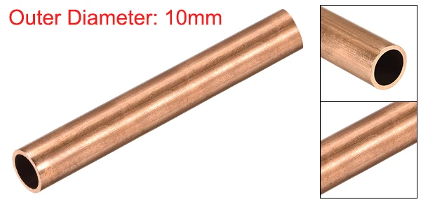 Uxcell 1 pz tubo tondo in rame 3mm-10mm OD, 300mm lungo tubo dritto tubi per progetti fai da te Hobby artigianato modello di edificio ecc