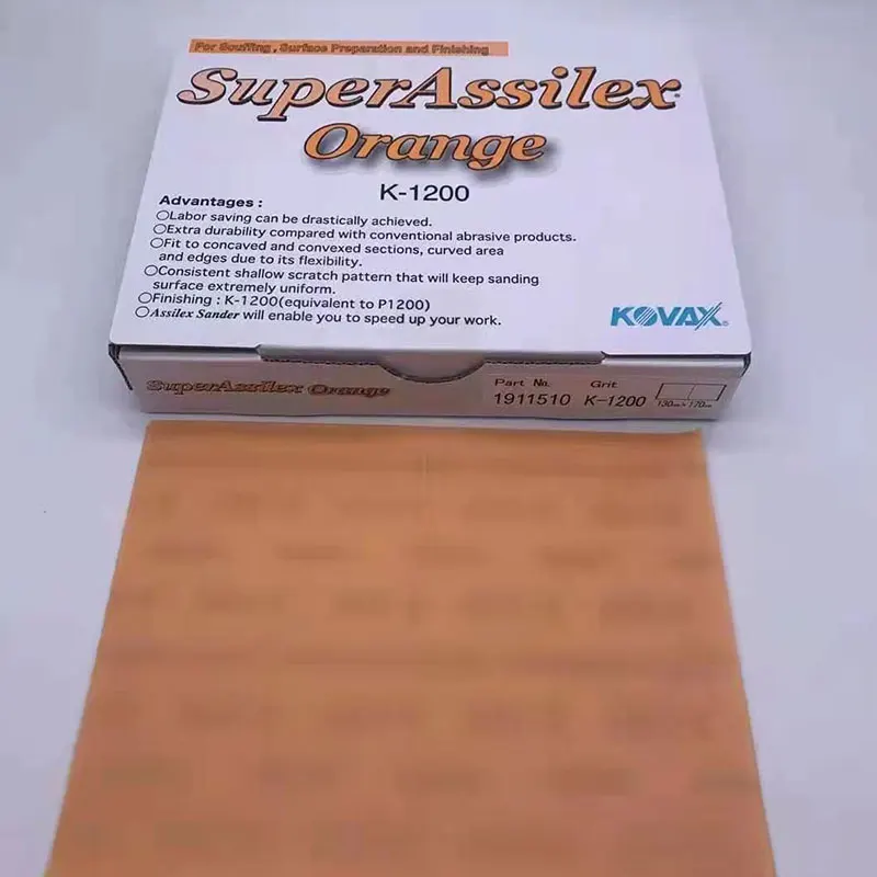 Japan KOVAX Square Soft Abrasive Paper Car Orange Peel Pattern Dry Grinder Polishing Machine Fine Polishing 2000 Sandpaper