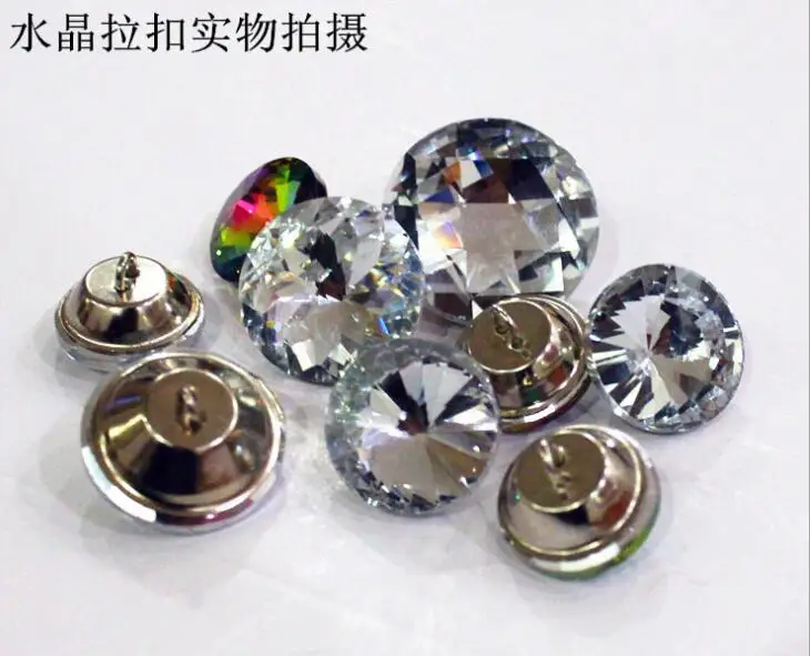 50pcs/lot High-grade Crystal gemstone buttons Sewing buttons for Sofa Headboard shirt glass buttons for garments 18/20/25/30mm