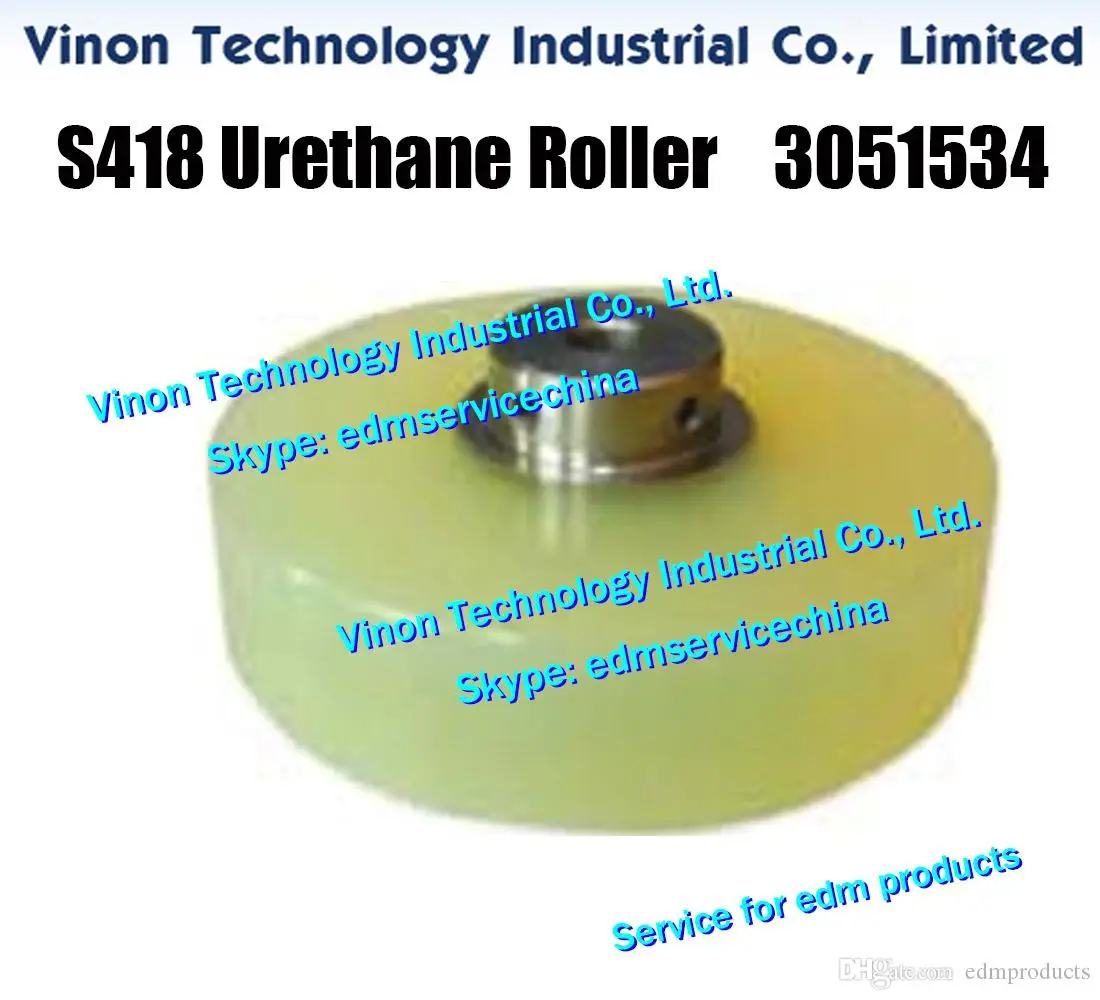 

3051534 edm Urethane Tension Roller S418 Ø100x10dx20Hmm M5x2 on pillar Upper for Sodic A320,A530,AQ530,AQ325-OLD TYPE