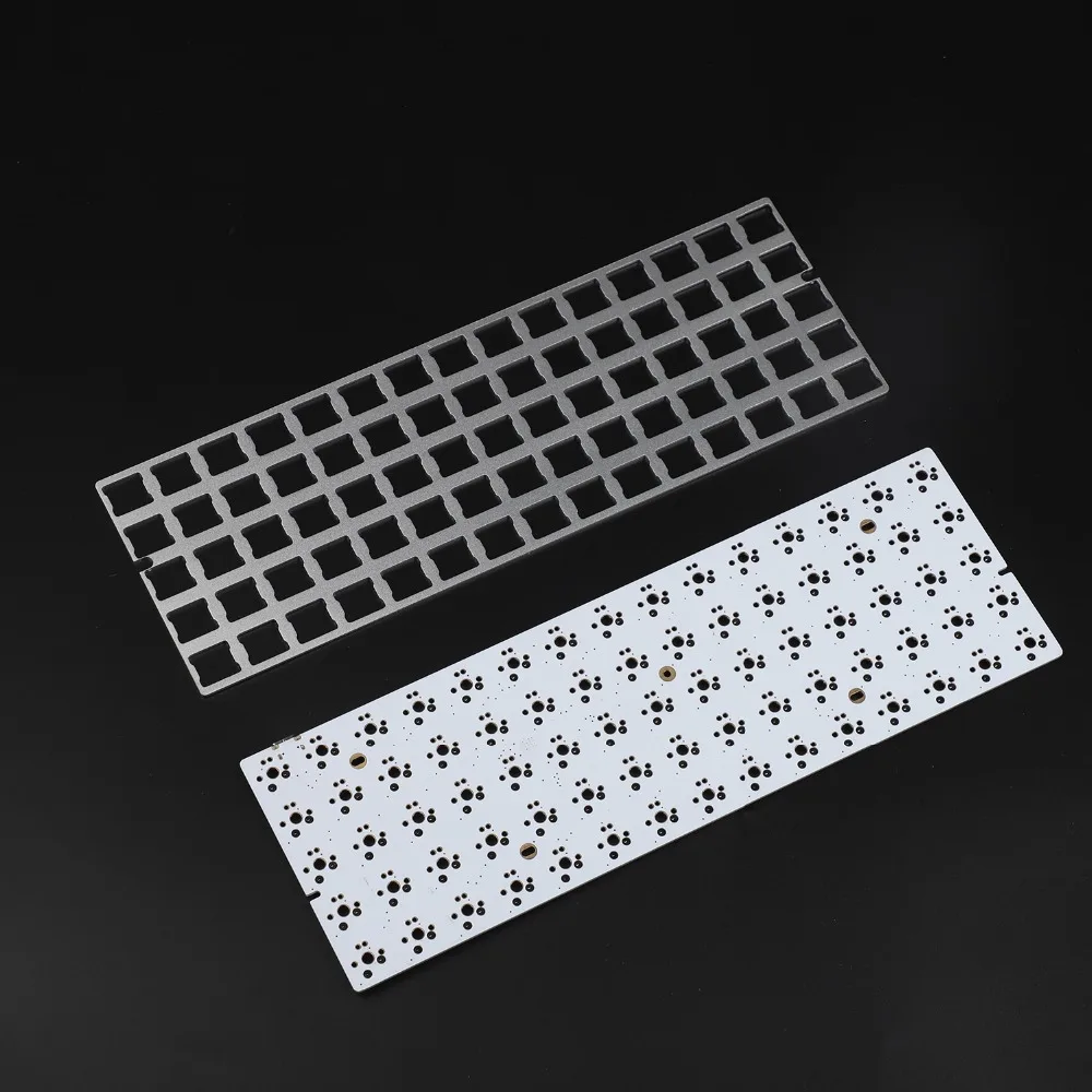 60% ID75 75 Key QMK Hotswap Kit Ortholinear Layout GH60 Anodized Alu Case Plate Type C PCB Mechanical Keyboard Idobao 75