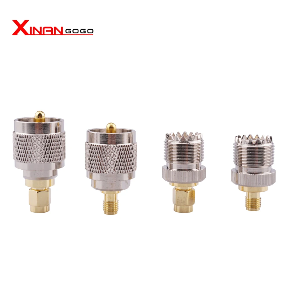 1PCS RF Coaxial Connector Kit UHF Male Fmale PL259 SO239 To SMA Male Female Adapter