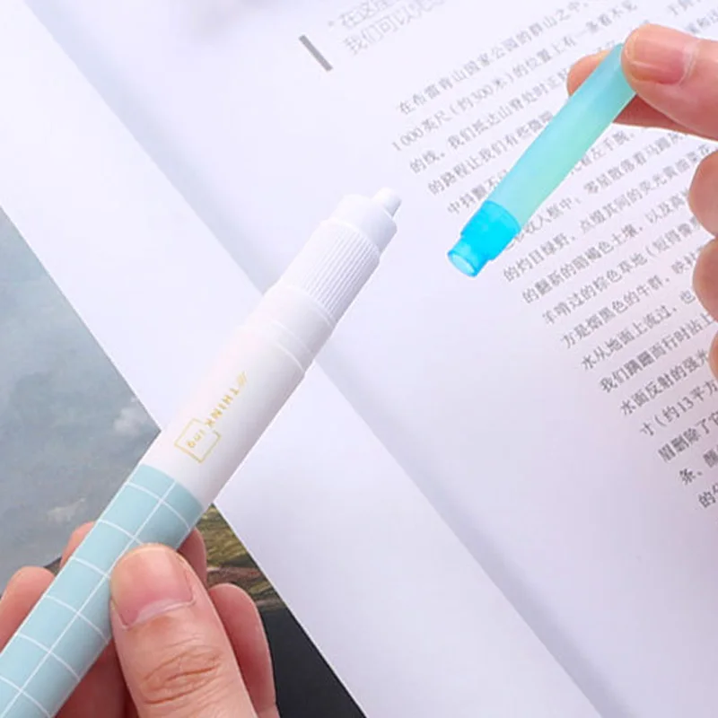 1+4pcs/set Pen type solid glue creative office 1pc pen solid glue stick with 4pcs Glue Stick Refills primary school manual glue