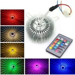 1W 3W Sunflower RGB Effect Light LED Wall Sconce Lamp AC100-265V Remote Control Colorful Yellow/Blue/Red Indoor Lighting