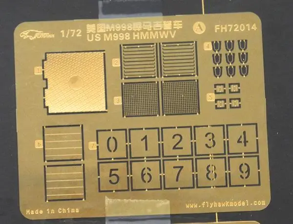 Flyhawk FH72014 1/72 Photo-Etched for Modern US M998 HMMWV (for Dragon 7297)