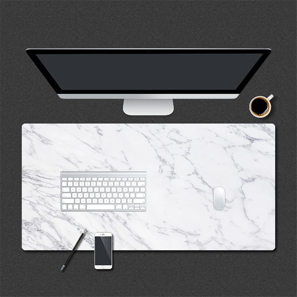 Soft Mouse Pad Large Marble Grain Desk Mat Office Computer Keyboard Laptop Cushion Accessories