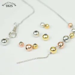 4pcs Silicone filled Bead Real Pure Solid 925 Sterling Silver Spacer Fit Beads Necklace Bracelet DIY Jewelry Making Findings