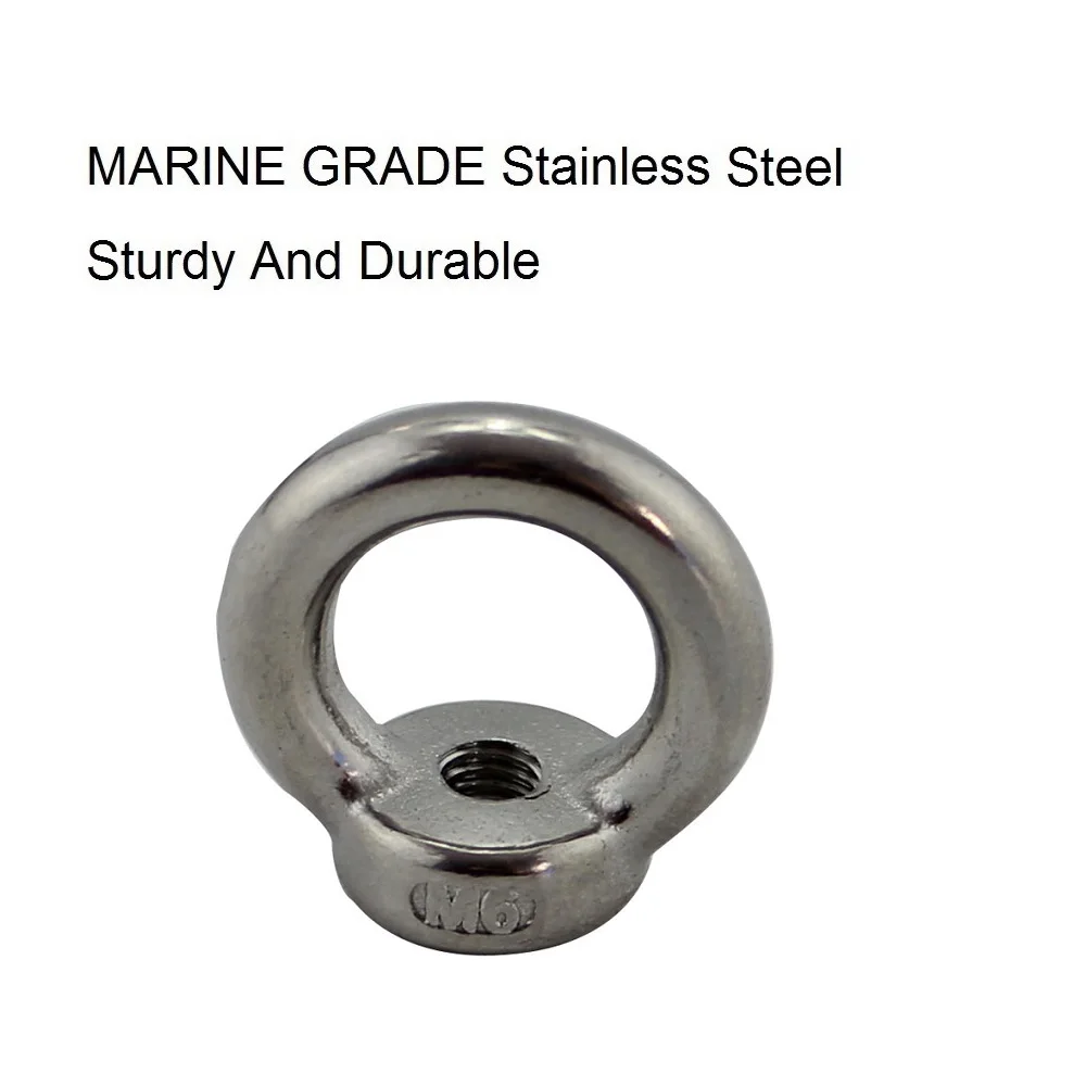 2PCS DIN 582แหวนยก Eye Nut M5 M6 M8 M10 M12สแตนเลส304และ316ฮาร์ดแวร์เมตริก Eye Nuts