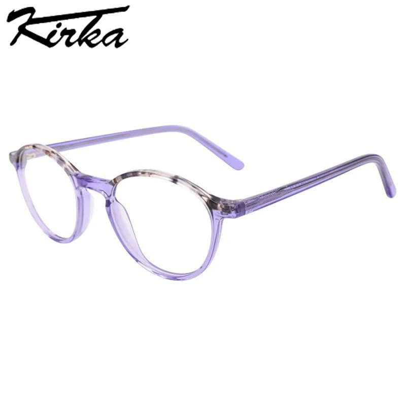 Kirka Farsightedness Women Frame Round Glasses  Woman  Fashion Lady Eyeglasses Frames Acetate Glasses WD4134