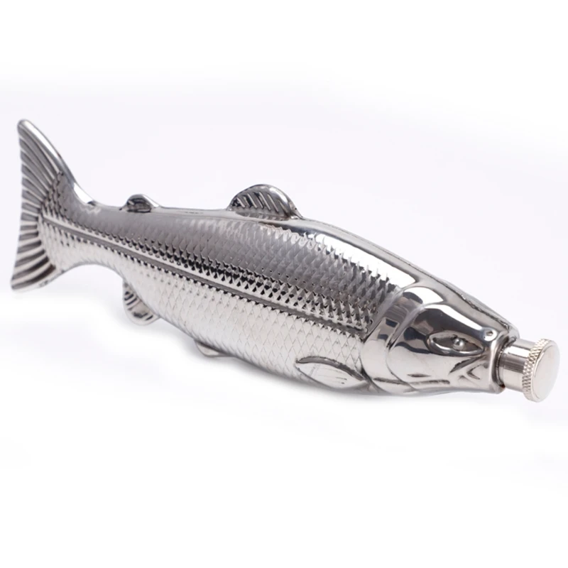 

2025 New Stainless Steel Material Wine Flask Wine Bottle Whiskey Flasks Fish Shaped Perfect Wine Tools for Outdoor Camping Hikin