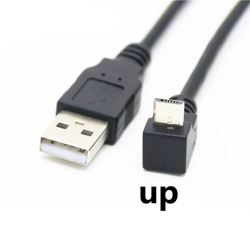 30cm USB 2.0 A Male to Left Right 90 Degree Angle Micro Usb Cable Cord USB Data Cable Adapter Connector Up/Down/Left/Right Style