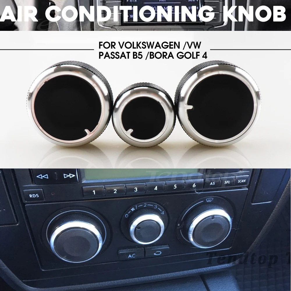 For Volkswagen VW Passat B5 Bora Golf 4 For Skoda Superb Octavia MK1 2002-2008 AC Knob Air Conditioning Heat Control Switch