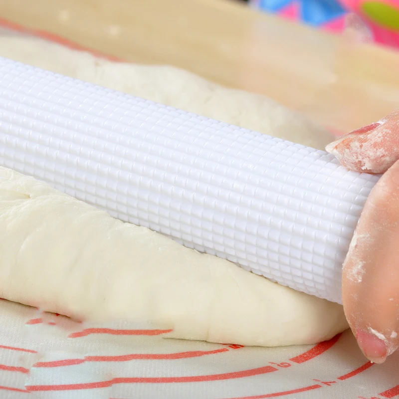 YOMDID Food Grade ABS Rolling Pin Floating Point Exhaust Roller Rolling Pin Practical Kitchen Dough Pastry Making Decor Tool