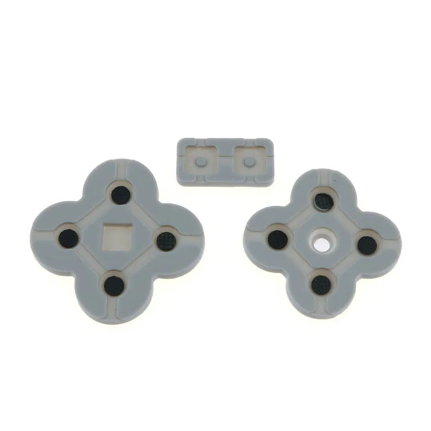 1ชุด/3ชิ้นแผ่นยางสีเทานำไฟฟ้าปุ่มแผ่นซิลิโคนสำหรับ ndslite