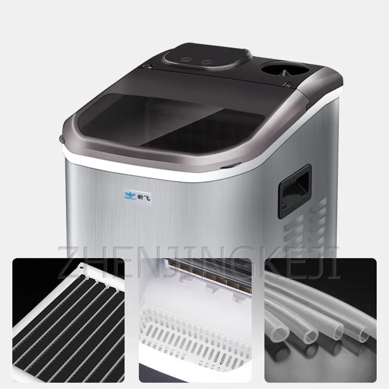 Mini Machine à Glaçons Entièrement existent, Appareils Ménagers Congelés, Volume de Glace de 20kg, 24 Pièces, Fabrication de Cube Carré, Particules de Glace