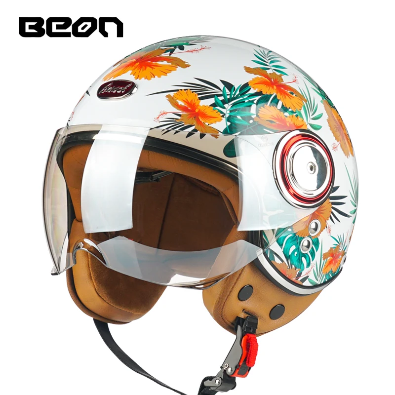 BEON B-110 open face motorcycle helmet motorbike Casco Capacete