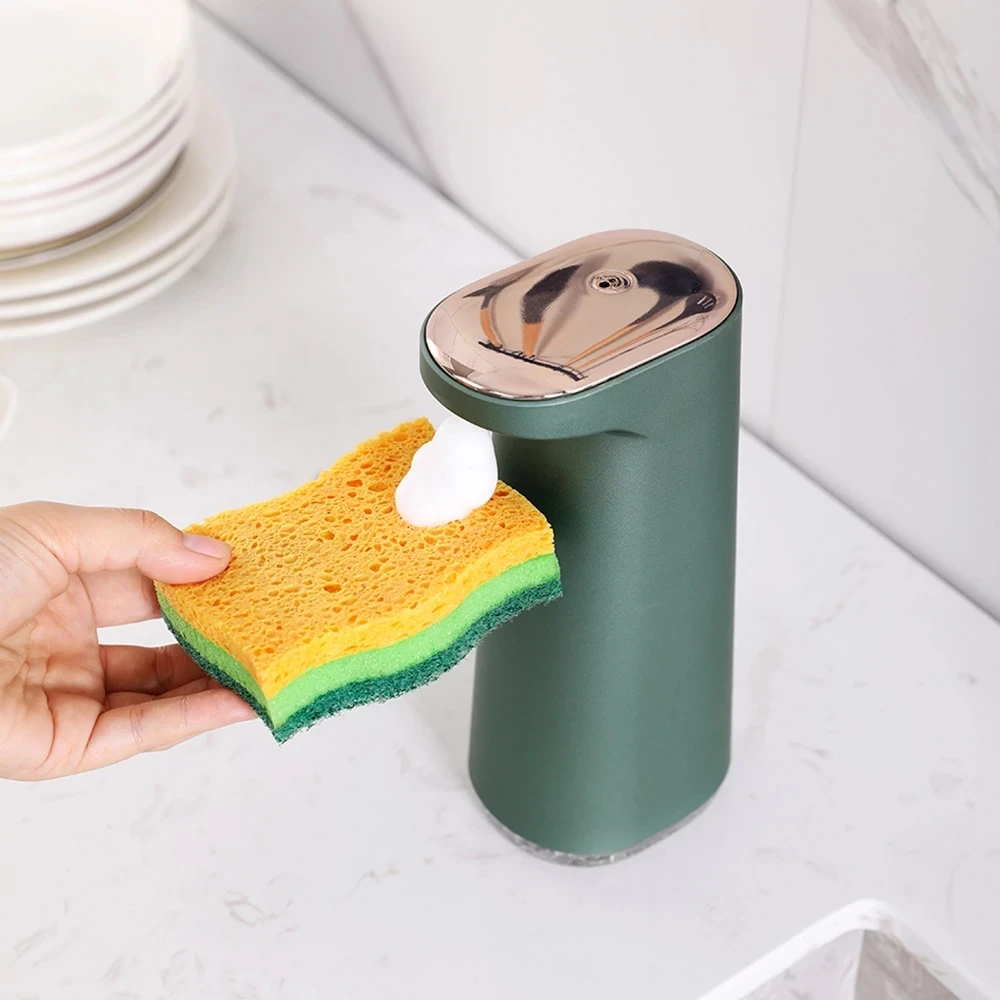 Dispenser di sapone dispenser di sapone liquido in schiuma portatile Touchless ricaricabile automatico USB ricaricabile per cucina da bagno