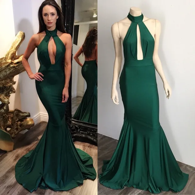 Sexy Backless Grüne Meerjungfrau Abendkleider Prom Kleider Robe De Soiree Besondere Anlässe Formale Frauen Party Kleid robes de soirée