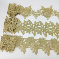 zsbszc 16 Yards Neue Goldspitze, neueste hochwertige Spitze, Cheongsam-Kleidung, Saum, Vorhang, Spitzenstoff, DIY-Zubehör JB122 JB127 – Detail 5
