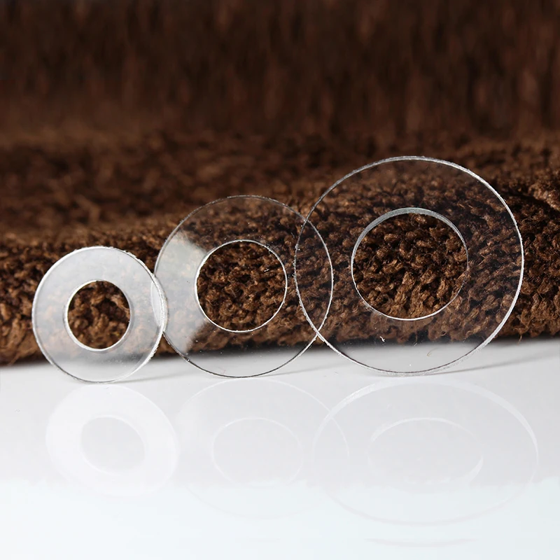 50/100/200 Stuks Zacht/Hard Plastic Pvc Transparant Isolerende Vlakke Pakking Ring Spacer Platte Ring M1.2 M1.4 M1.7 M1.8 M2 M2.5 M3 M4 M5 M6 ~ M12 (Color : Soft, Size : M3x8x0.5 x100pcs