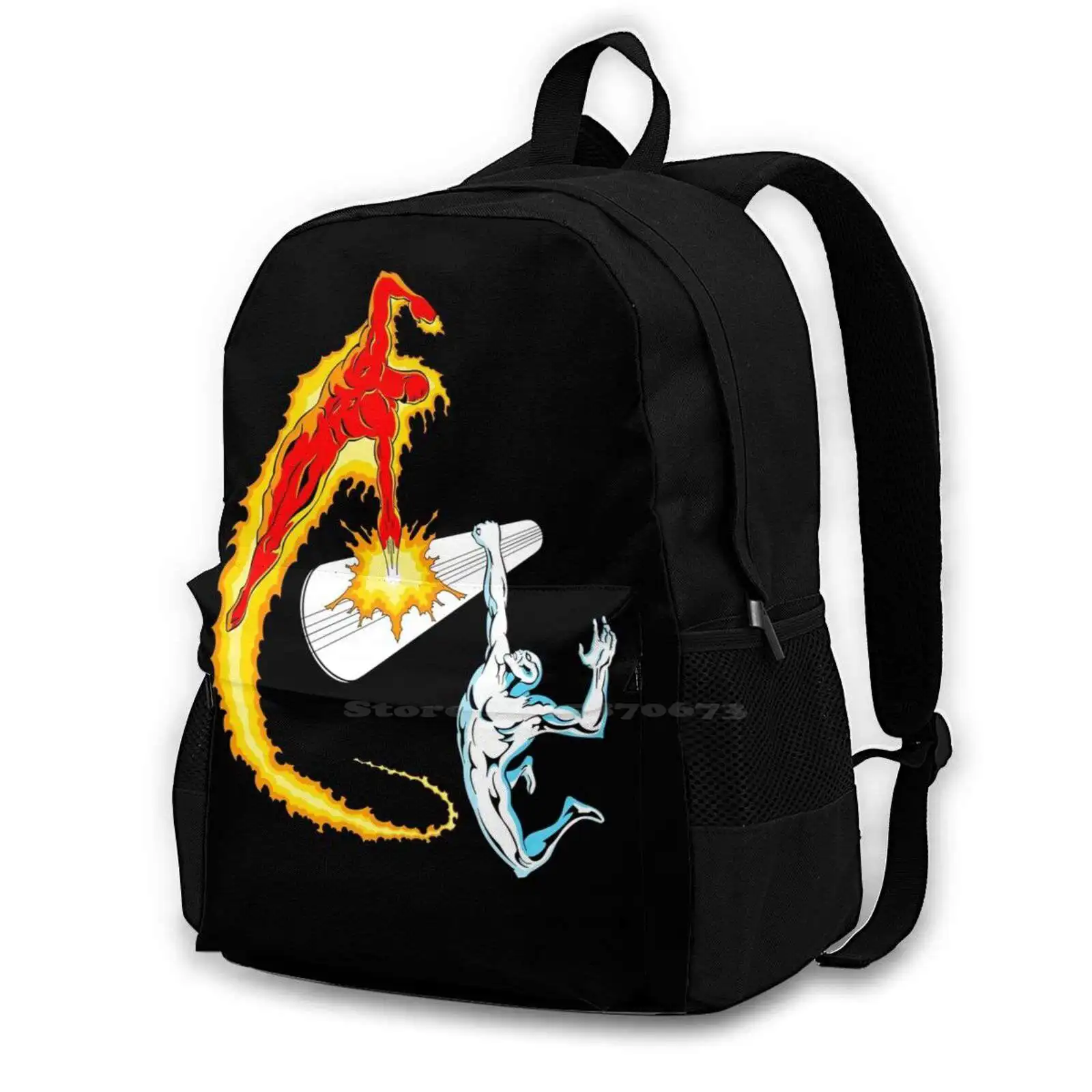 The Human Torch Vs. The Hot Sale Schoolbag Backpack Fashion Bags Comic Book Villain Cosmic Death Knowledge Inevitable Grimace