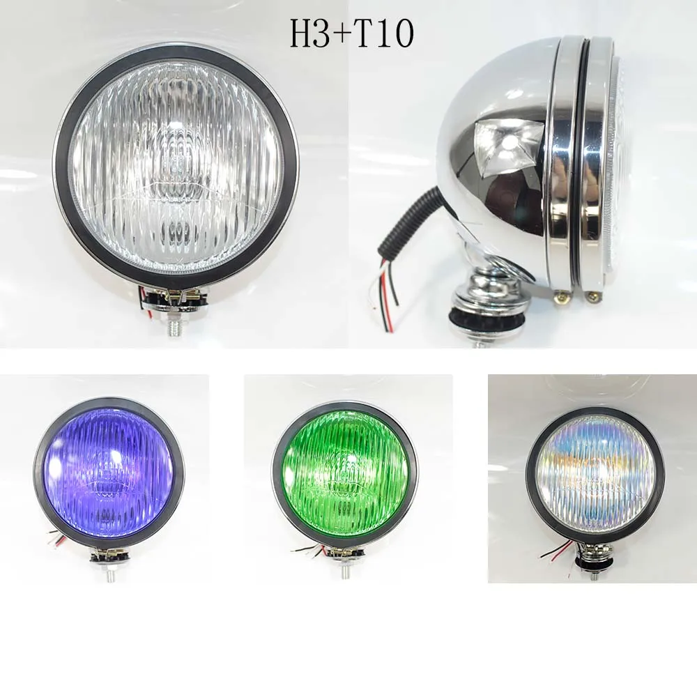 Halogen H3 + T10 2 Bulbs Include SUV ATV Bumper Universal Fog Light Lighting