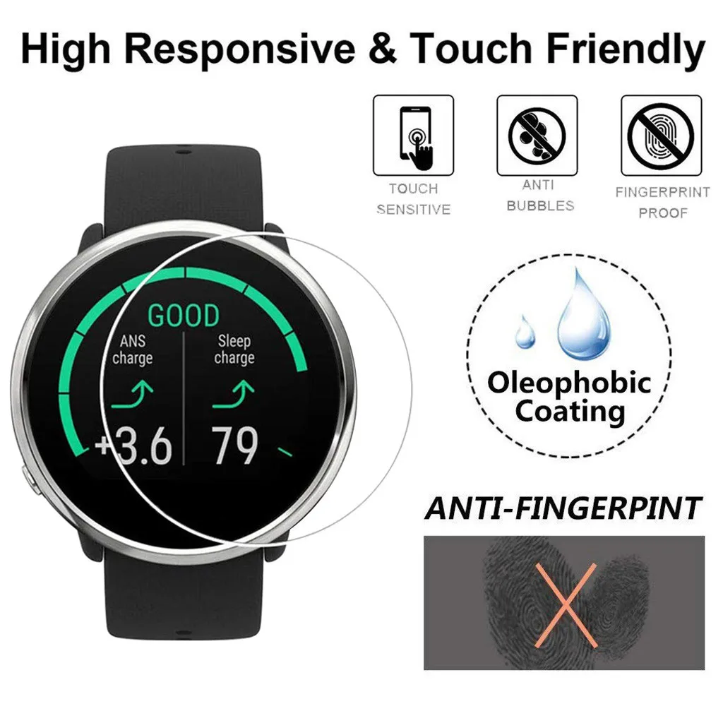 Tempered Glass Film For Polar Pacer Pro Unite Watch Anti-Scratch Ultra Clarity Screen Protective Film For Grit X Vantage M2 / V2