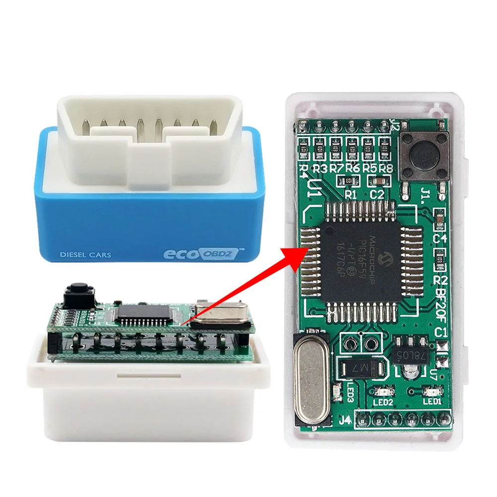 الأصلي رقاقة كاملة Nitroobd2 Ecoobd2 للديزل بنزين لوحة مزدوجة نيترو obd2 ECO obd2 ضبط صندوق 15% توفير الوقود بيترو البنزين
