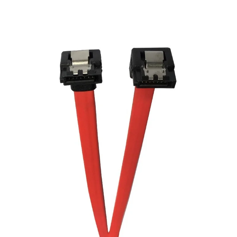 SATA 90 grados 7P a SATA90 grado 7P hembra cabeza roja de 6G Cable para disco duro