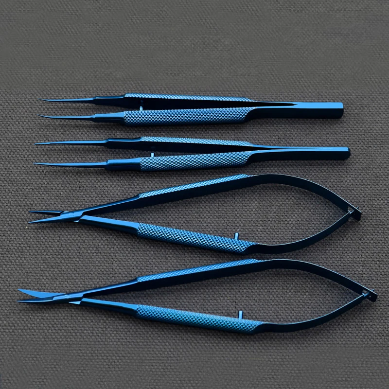 titanium microsurgical instruments microsurgery instruments Kit scissors needle holder forceps 14cm