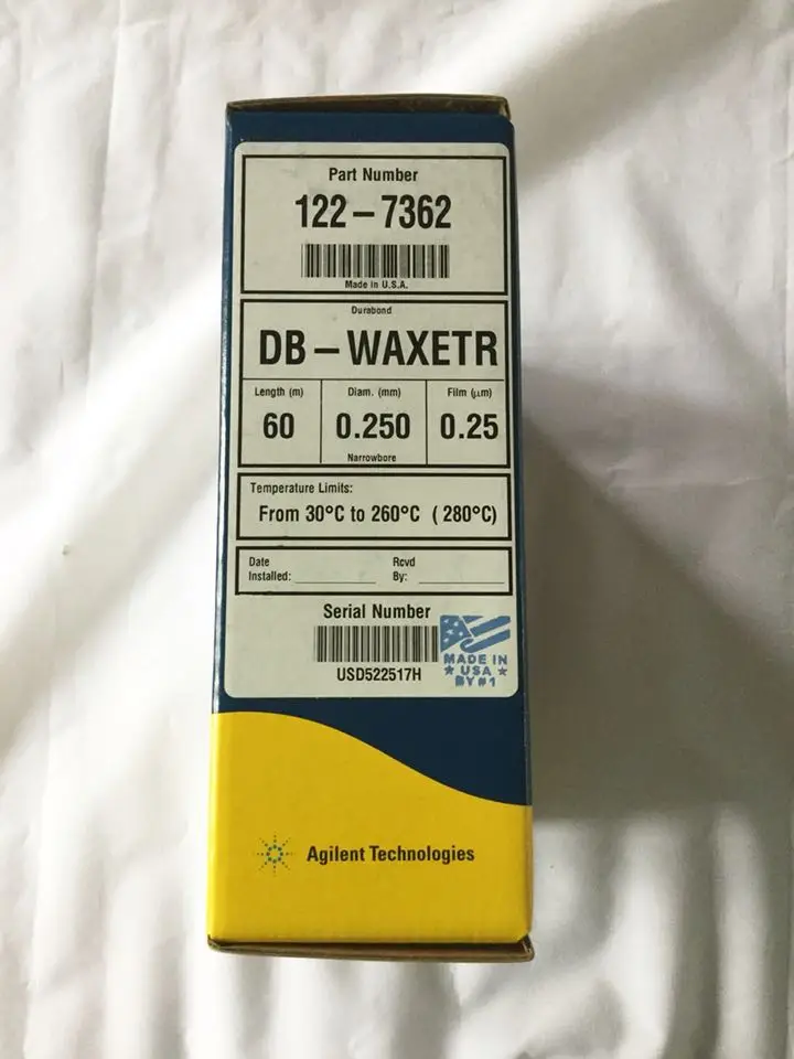 

For 122-7362 Agilent GC Column DB-WAXETR 60m, 0.25mm, 0.25u