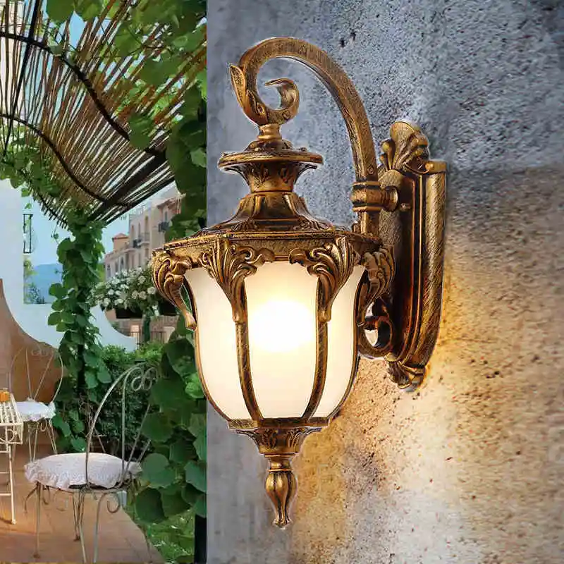 Imagem -04 - Luz de Parede Led Retro para Jardim Candeeiro ao ar Livre Iluminação Impermeável Lâmpada de Varanda Vintage Estilo Europeu E27